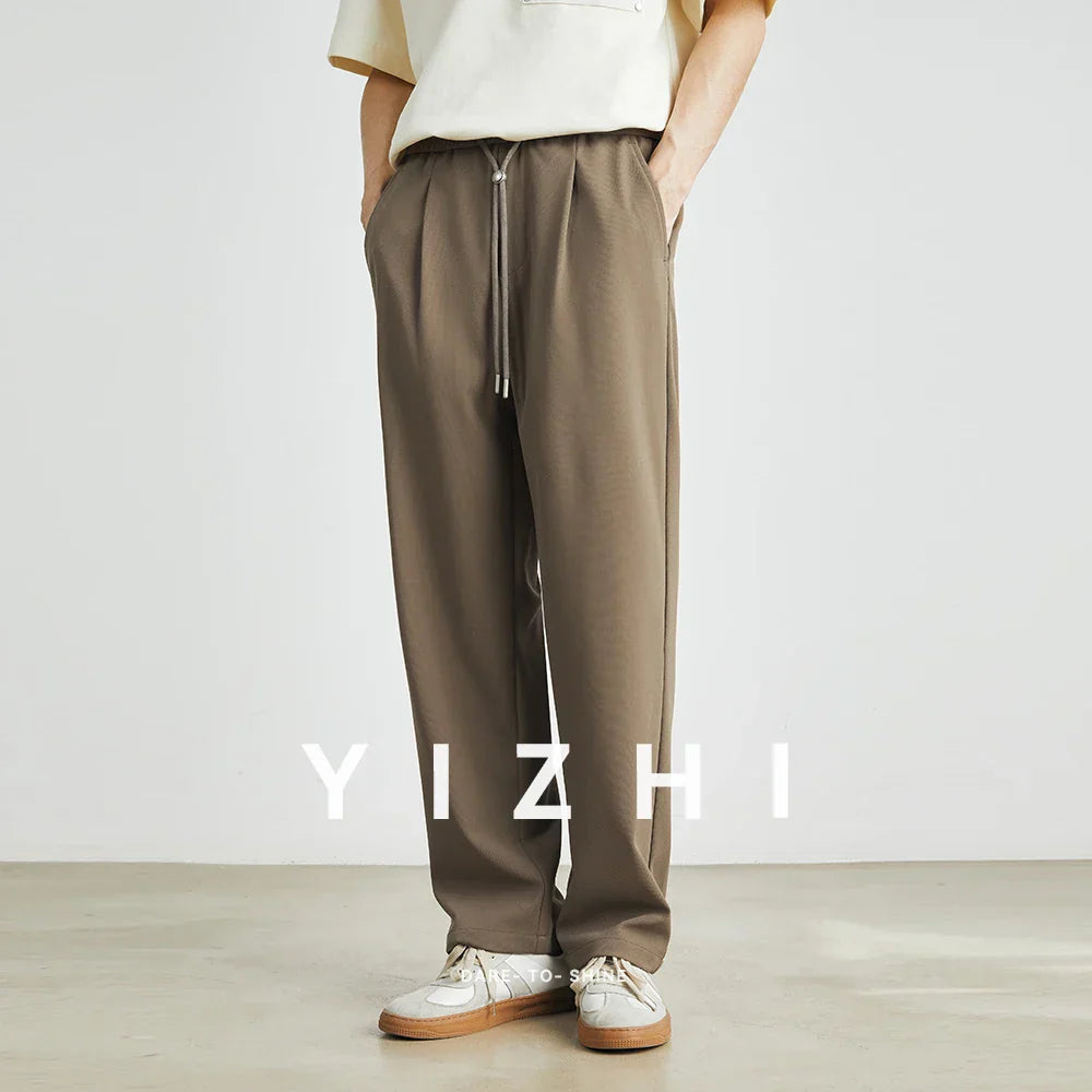 Relaxed Fit Elastic Waist Men's Pants - OutfitLondon