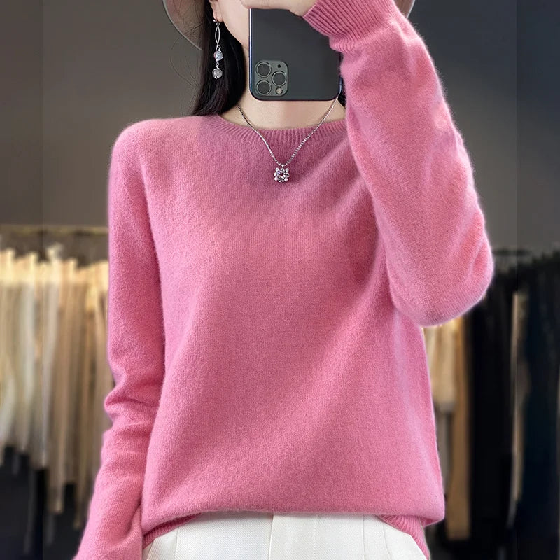 Soft Women's Merino Wool Crew Sweater