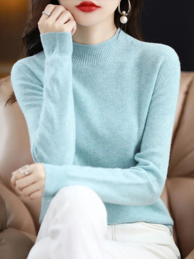 Cozy Ladies Merino Wool Crew Sweater