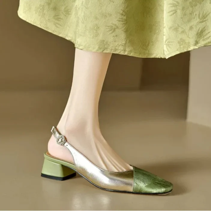 Classic Low Heel Sling Pump