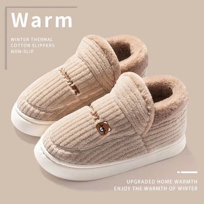 Soft Fleece Slippers for Women - Comfy Grip House Shoes
