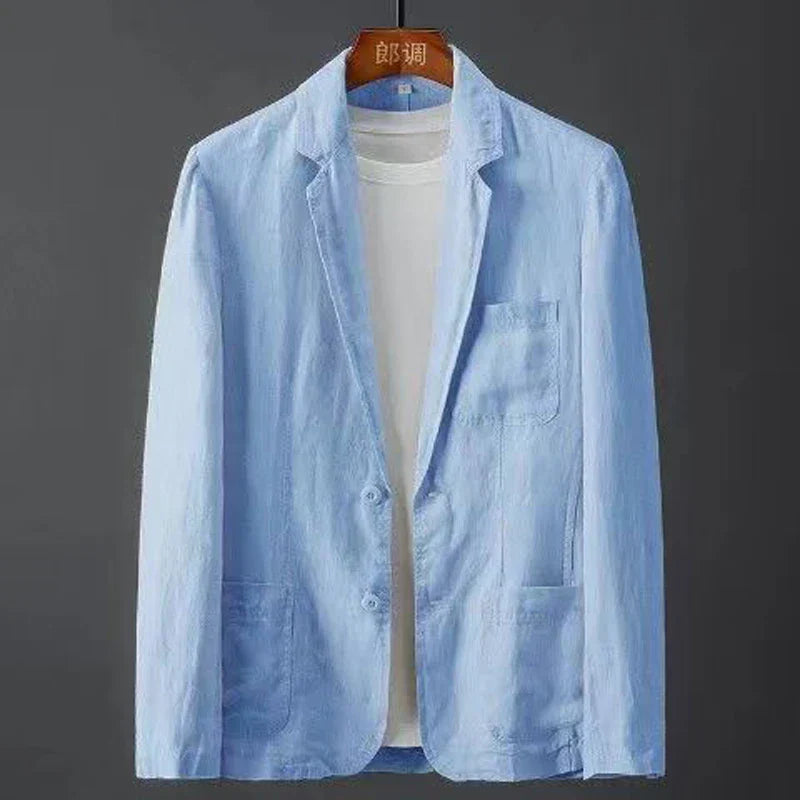 Men's Cotton Blazer Lightweight Beige