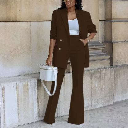 Classic Women's Suit Jacket and Trousers Set