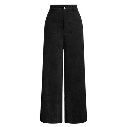 Comfortable High Waist Loose Fit Women's Pants with Pockets