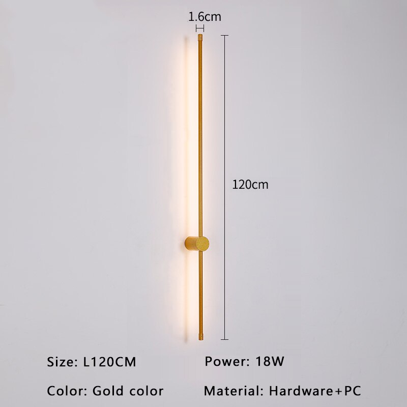 Modern Black Gold LED Sconce Light