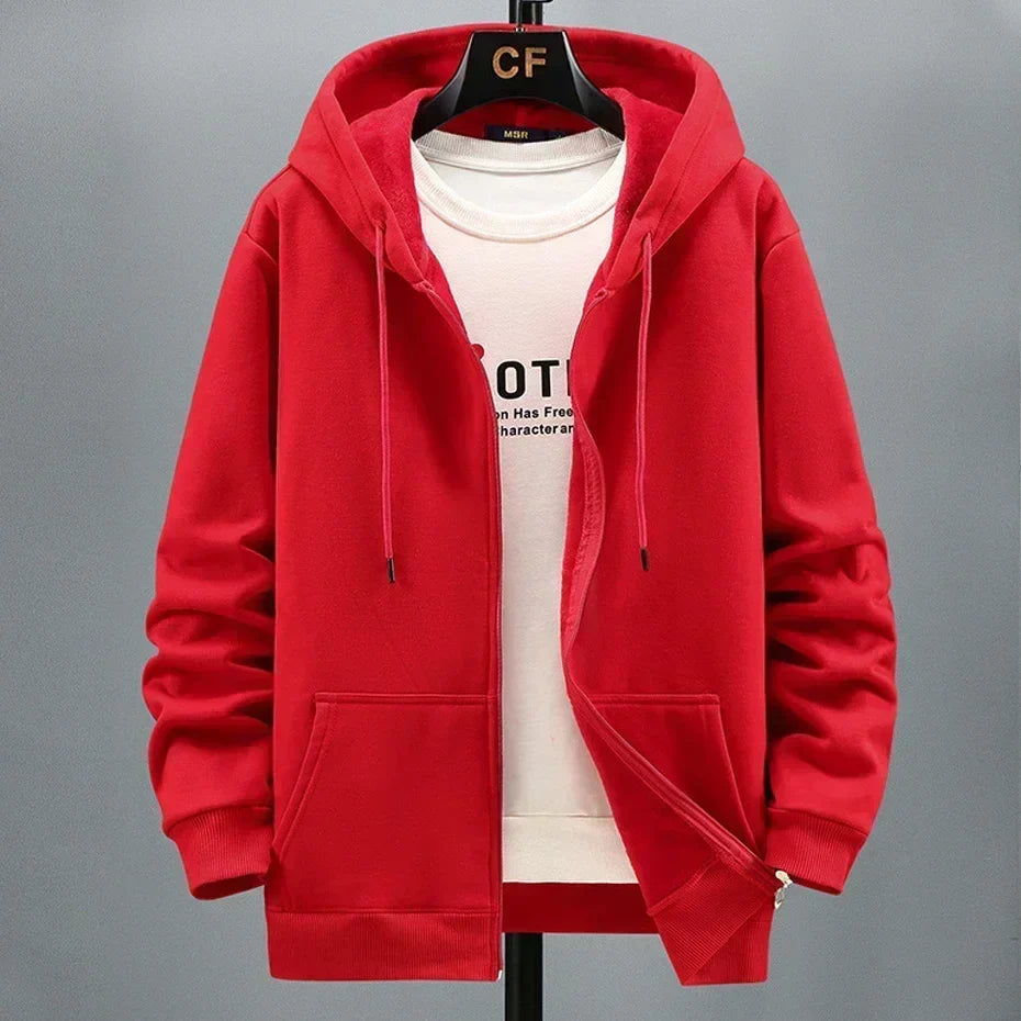 Big Mens Zipper Hoodie Sweatshirt - OutfitLondon