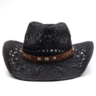 Classic Western Hat with Earthy Brown Beads