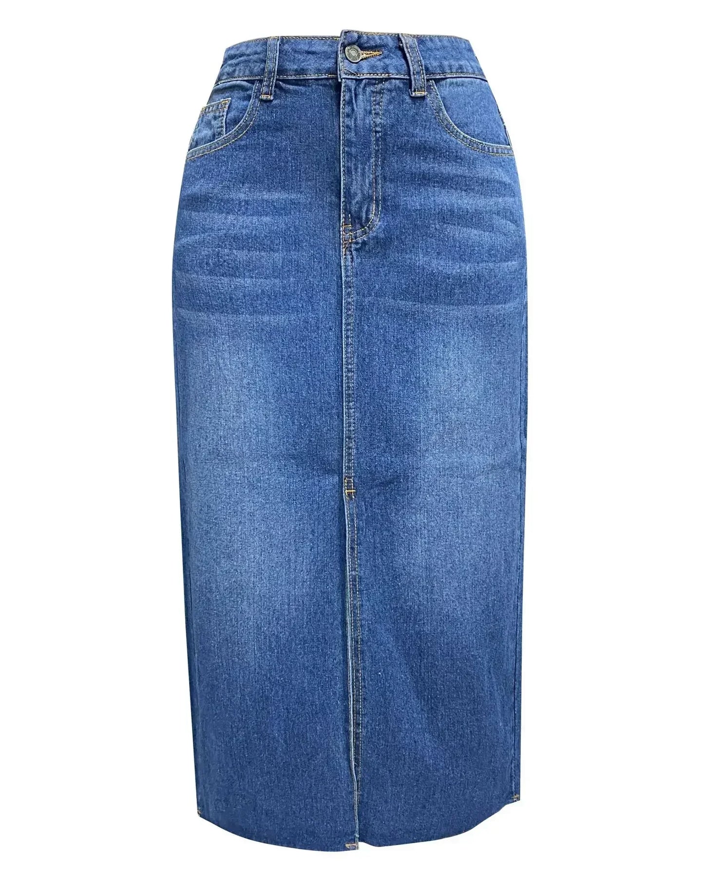 Timeless High Waist Jean Skirt