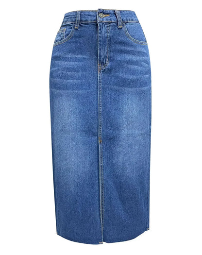 Timeless High Waist Jean Skirt