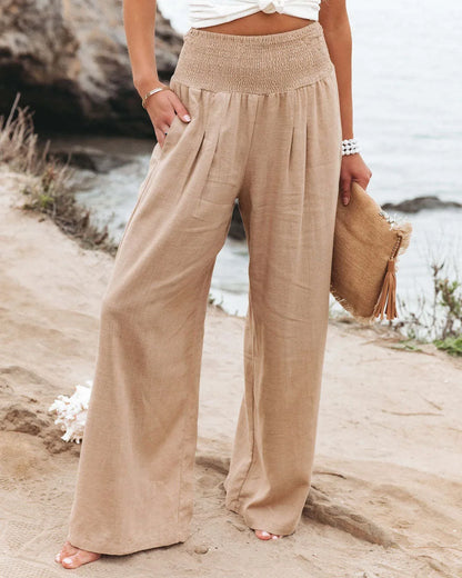 Relaxed Fit Women's Cotton Trousers