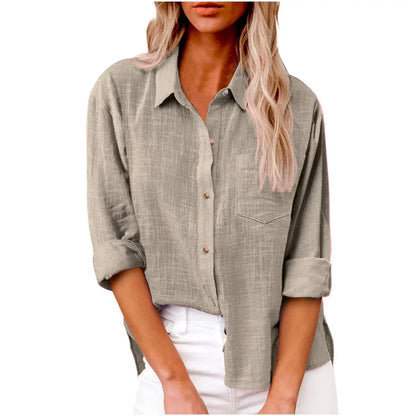 Women's Simple Relaxed Cotton Shirt