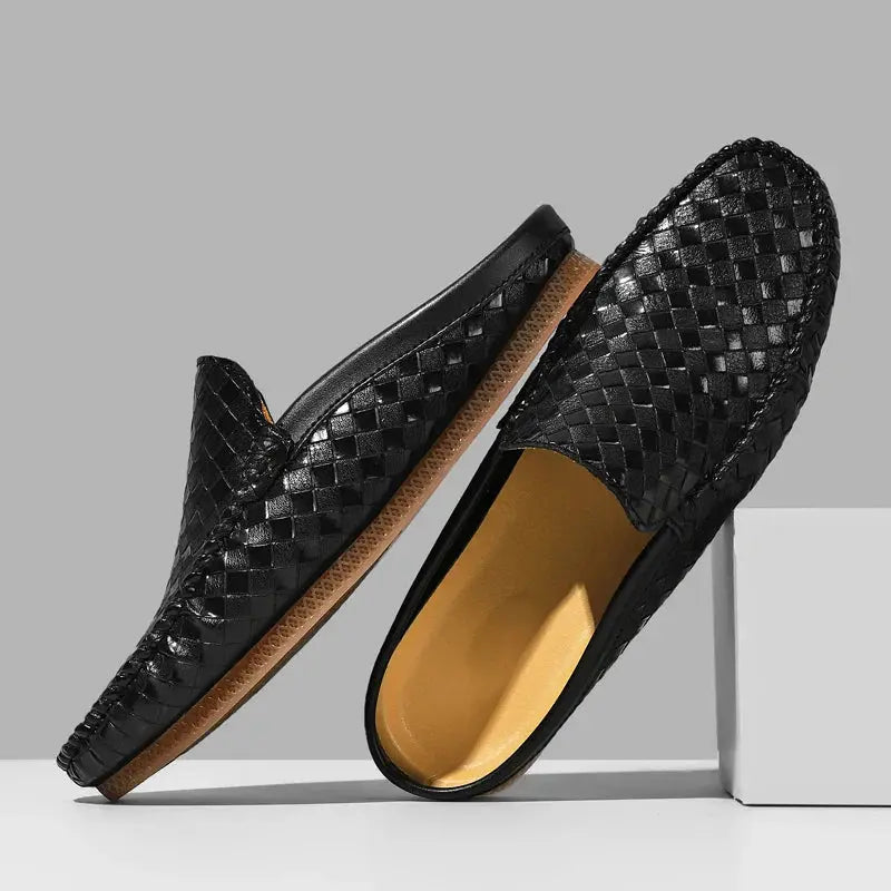 Luxury Leather Mule Shoes - Classic Handmade Design