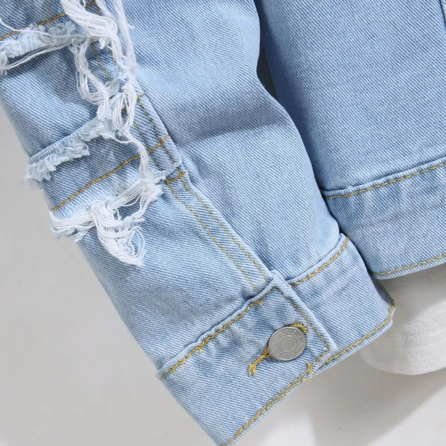 Ripped Distressed Denim Jacket