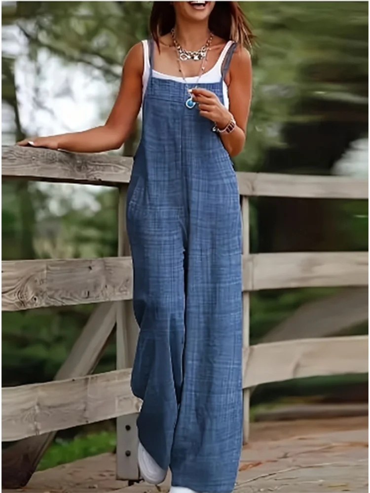 Relaxed Fit Womens Casual Romper with Pockets - OutfitLondon
