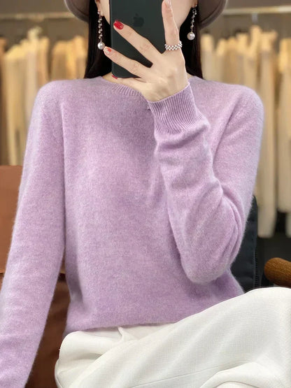 Soft Women's Merino Wool Crew Sweater