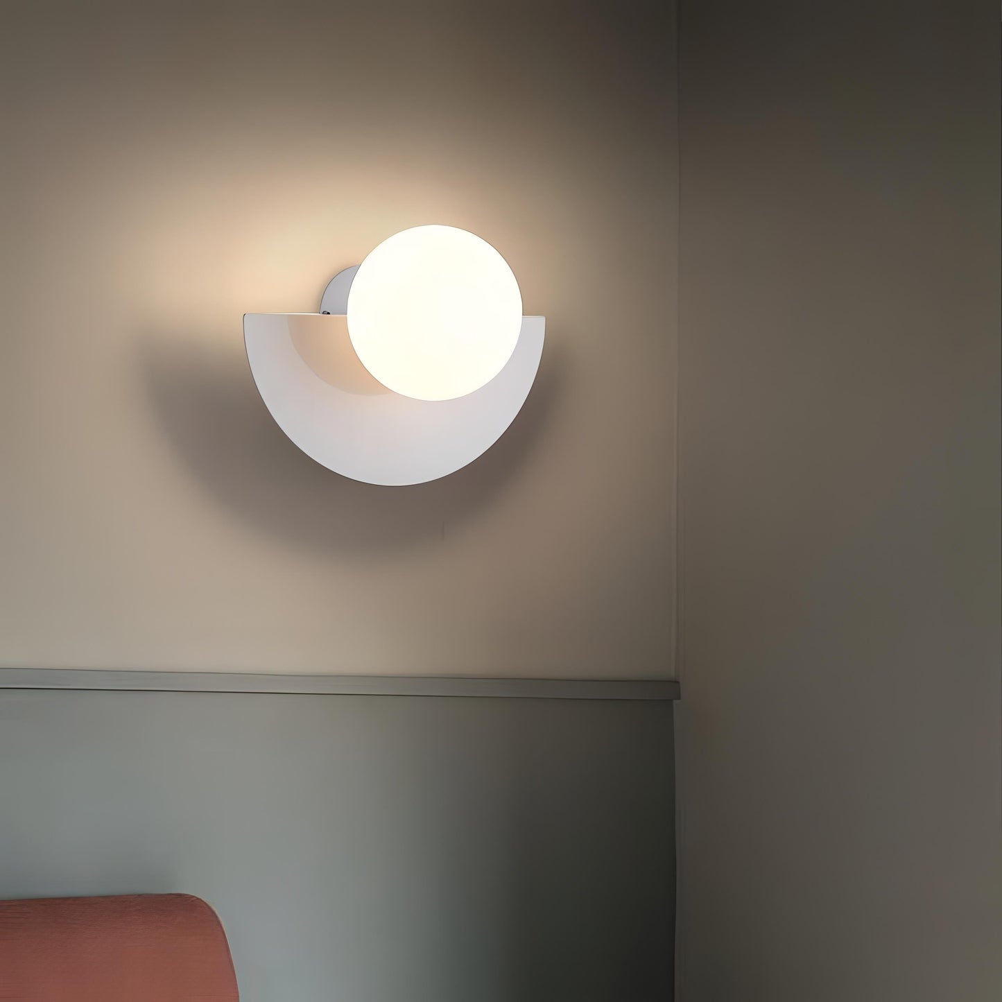 Modern Semi Circle LED Wall Light Soft Glow