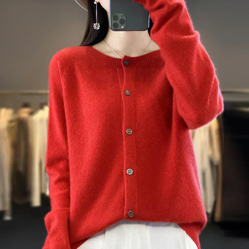 Cozy Ladies Open Front Knit Sweater