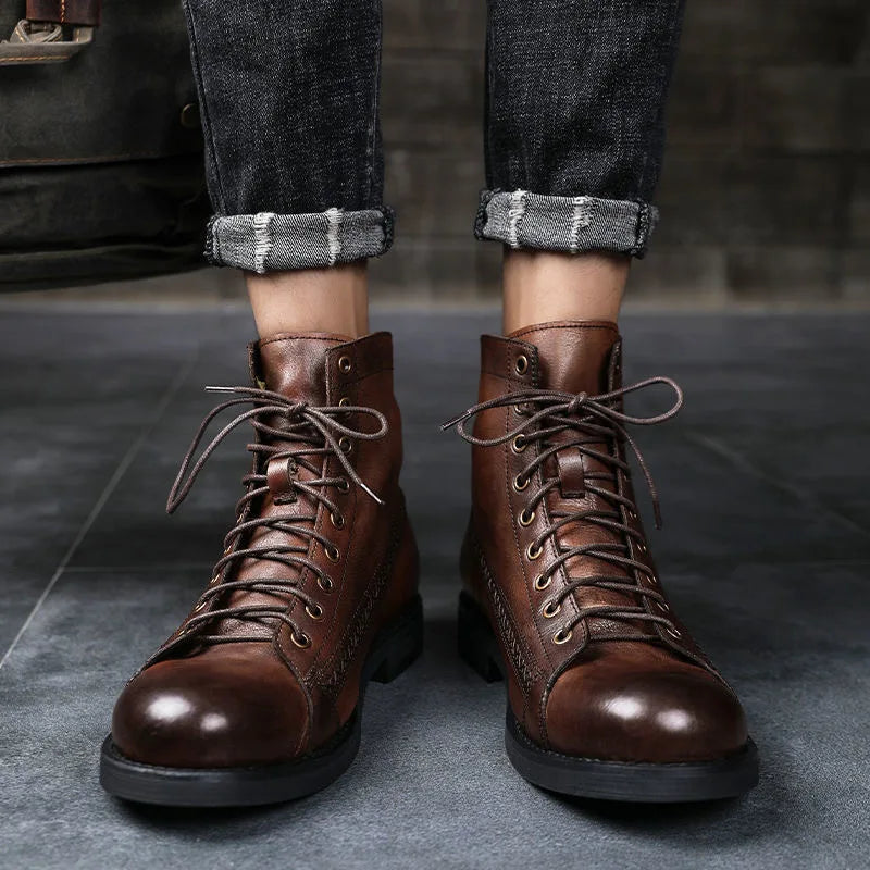 Vintage Leather Ankle Boots - OutfitLondon