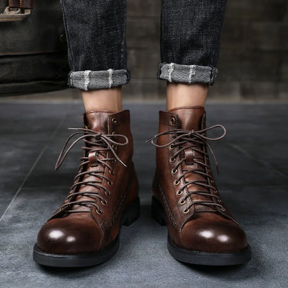 Vintage Leather Ankle Boots - OutfitLondon