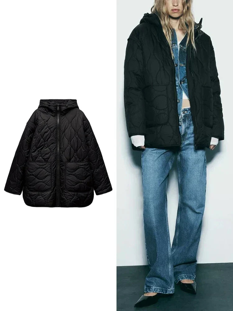 Comfy Loose Fit Parka Coat