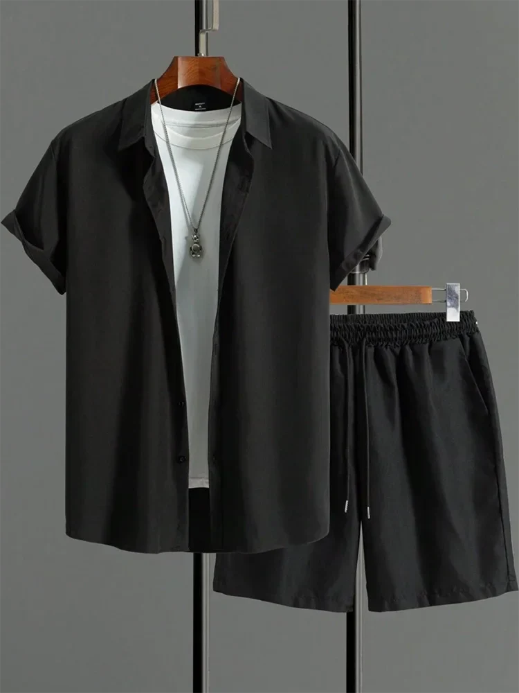Comfortable Aloha Shirt and Shorts Beach Set