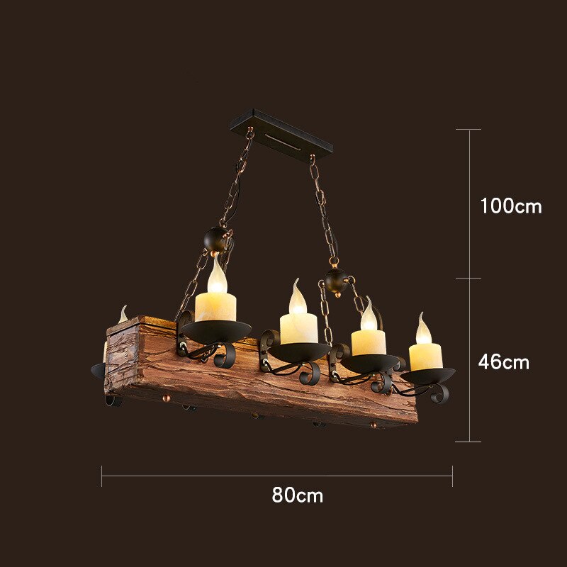 Farmhouse Style Wooden LED Light Fixture