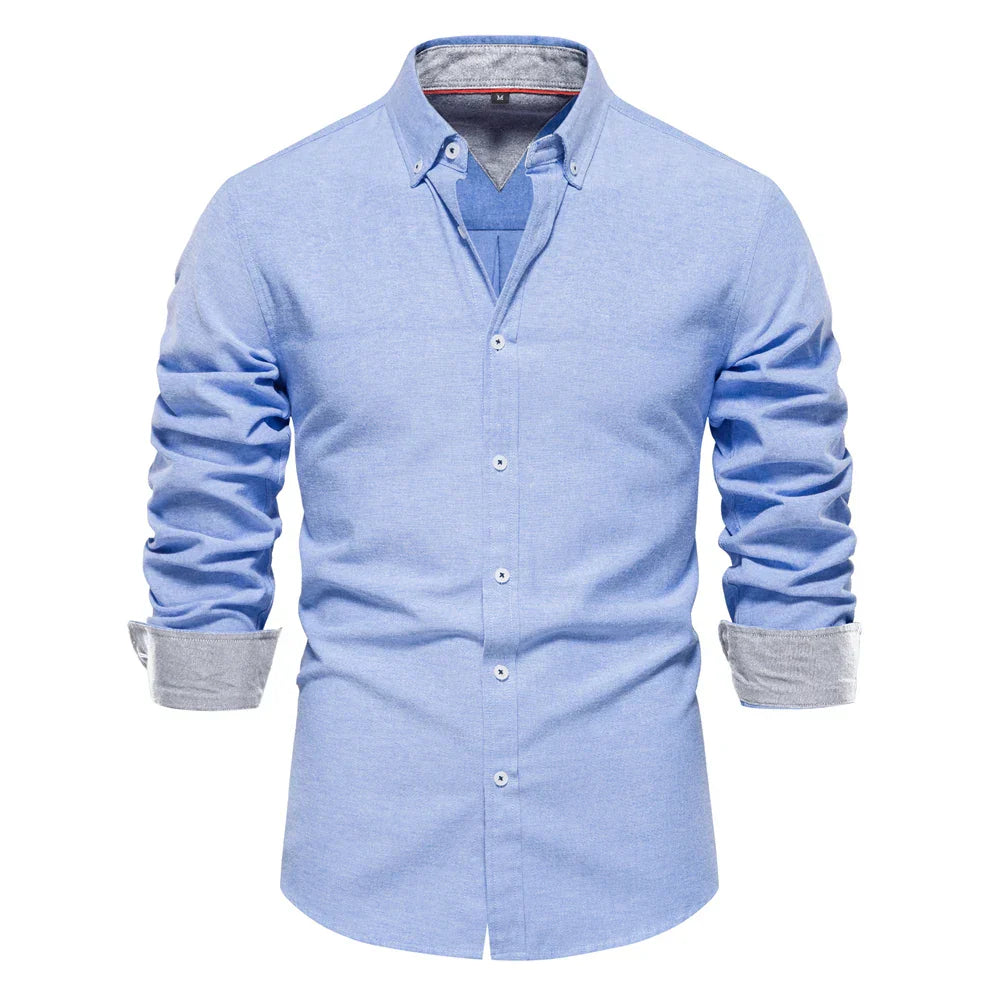 Relaxed Fit Men's Dress Button Shirt