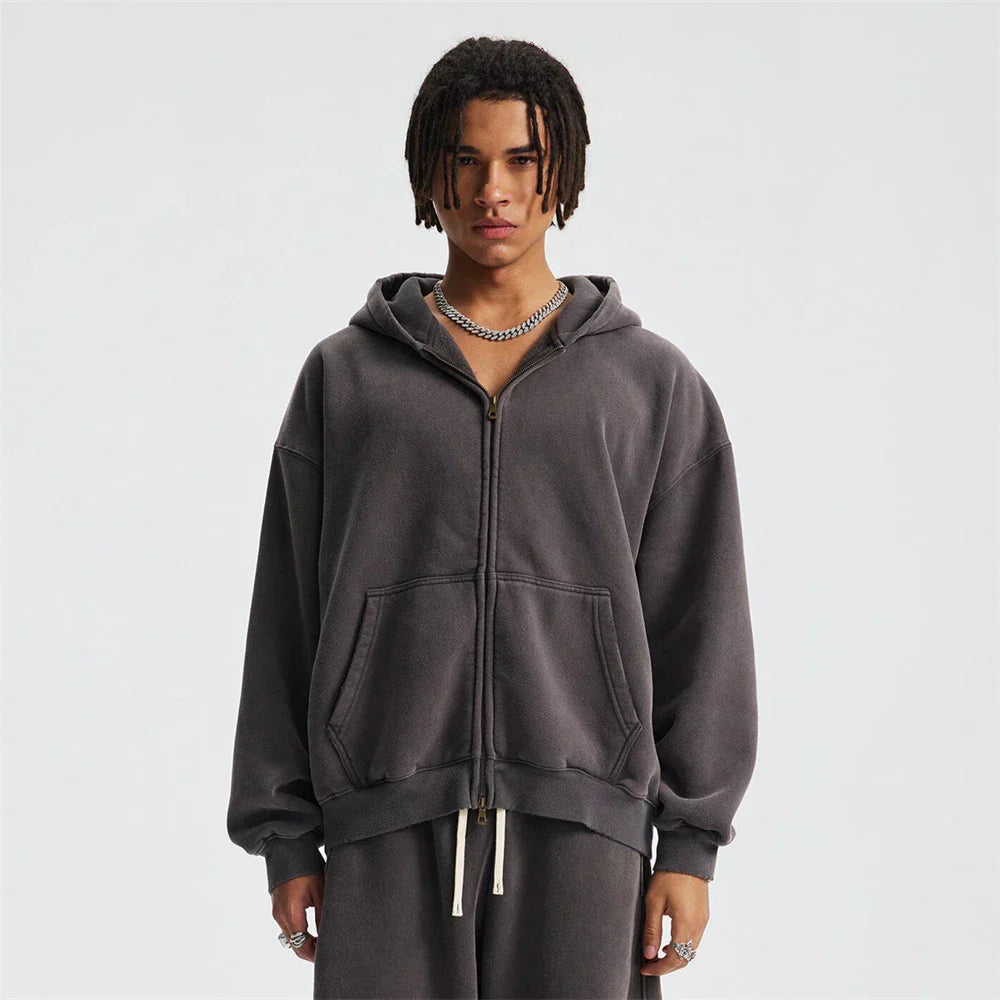 Cozy Fleece Zipper Hoodie Jacket