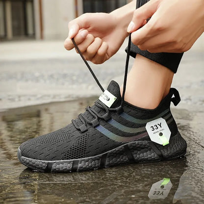 Breathable Black Running Shoes