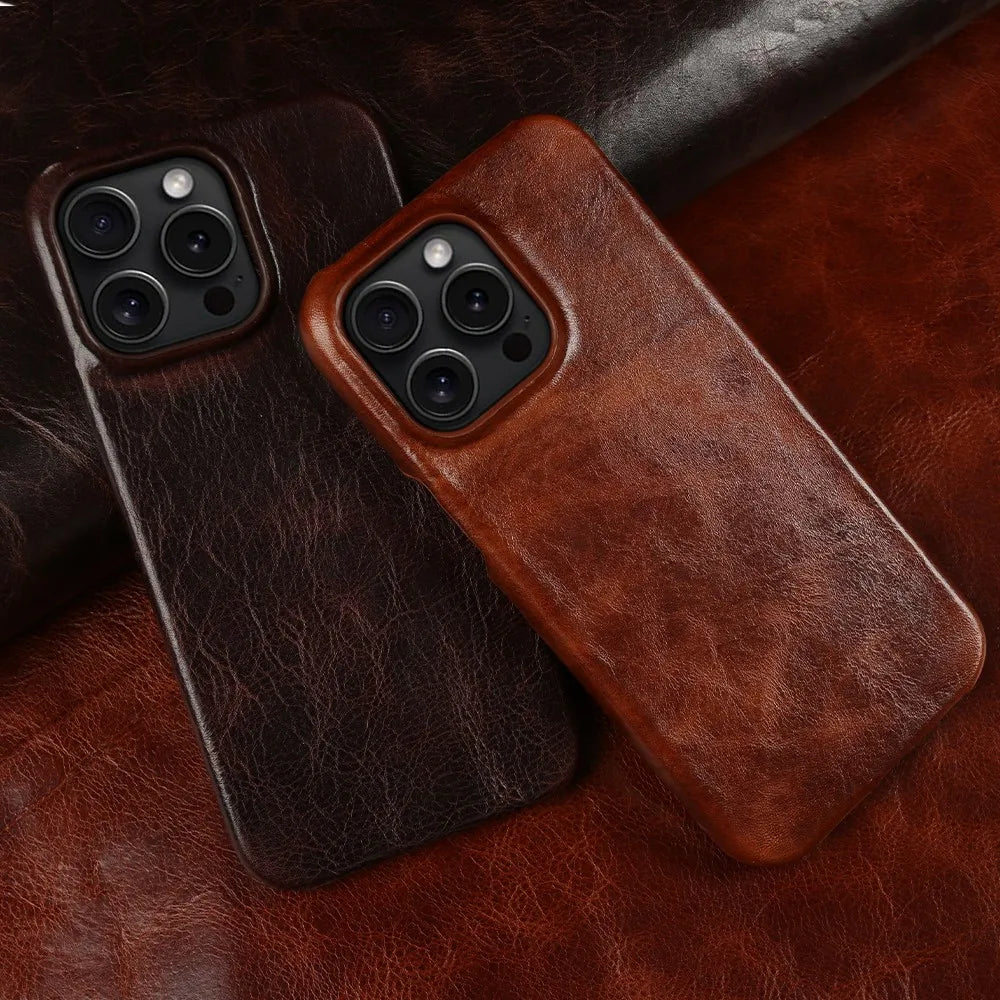 Luxury Real Leather iPhone Case - OutfitLondon