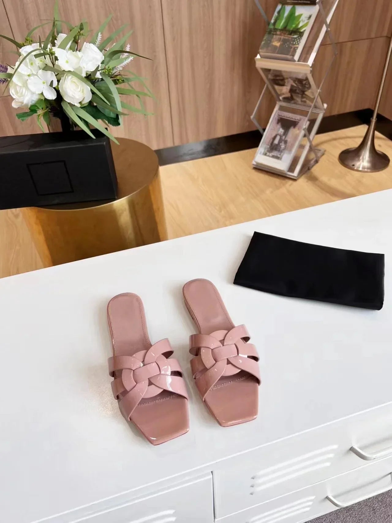Genuine Leather Soft Slide Sandals