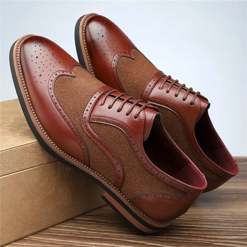 Authentic Brown Leather Oxford Shoes