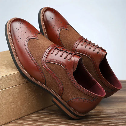 Authentic Brown Leather Oxford Shoes