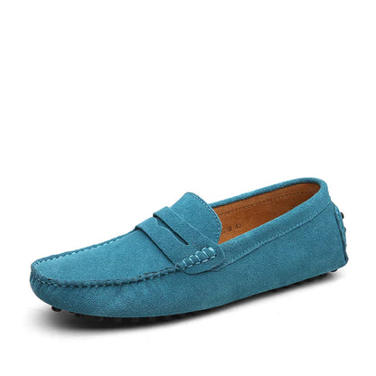 Genuine Leather Slip On Loafers