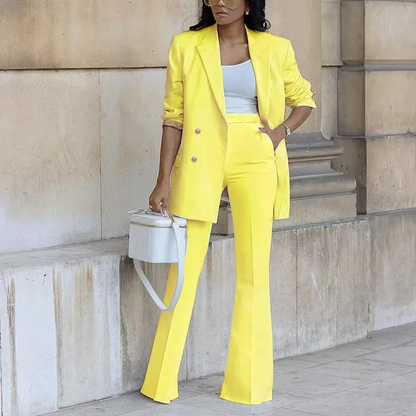 Classic Women's Suit Jacket and Trousers Set