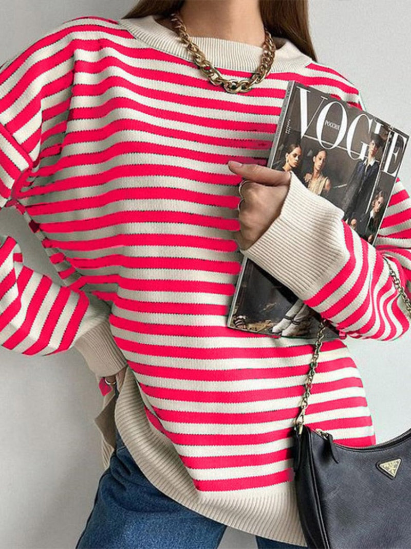 Soft Large Crew Neck Winter Pullover Sweater