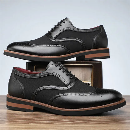Authentic Brown Leather Oxford Shoes