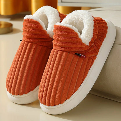 Plush Fleece Comfort Slippers – Warm Cozy House Shoes