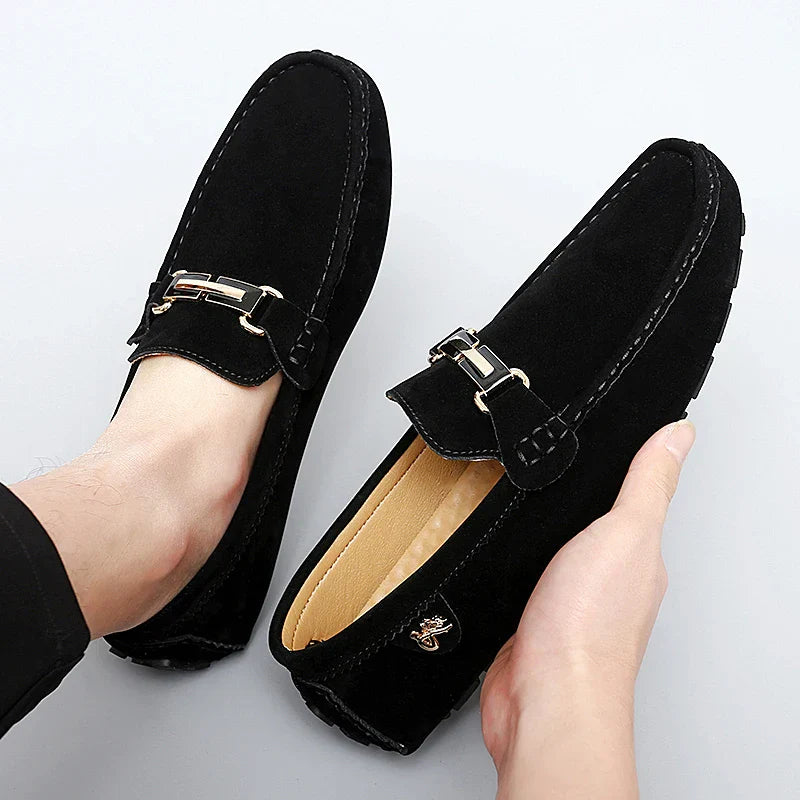 Luxury Soft Leather Slip On Shoes - OutfitLondon