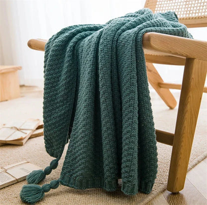 Nordknit Fringe Throw Blanket