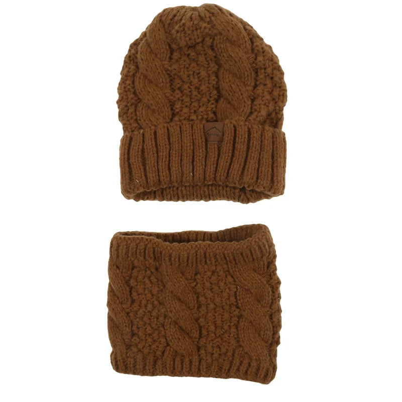 Cozy Ladies Knitted Hat and Scarf Set