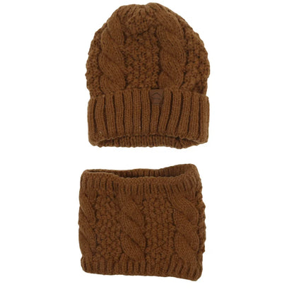 Cozy Ladies Knitted Hat and Scarf Set