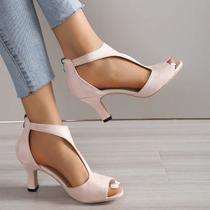 Elegant Ankle Strap High Heels
