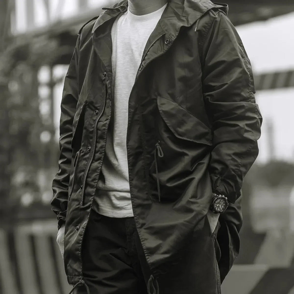 Waterproof Mens Jacket - Heavy Duty Windproof Coat - OutfitLondon