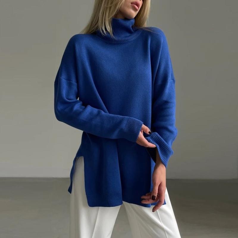Relaxed Fit Crew Neck Long Sleeve Sweater