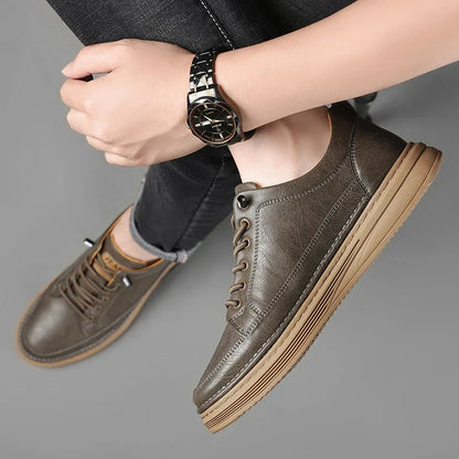 Brown Leather Sneakers