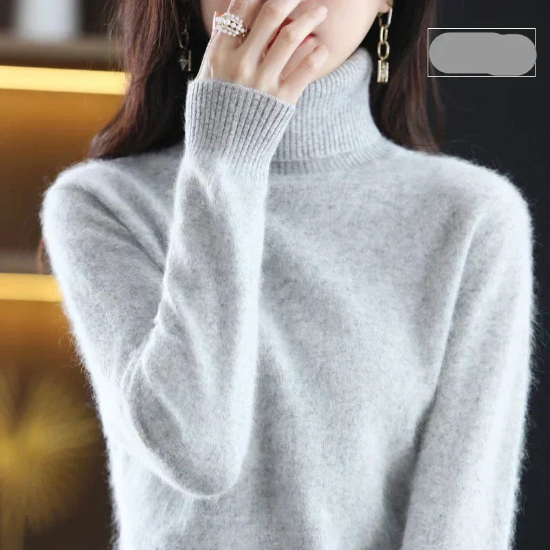 Women's Soft Luxury Cashmere Crew Neck Winter Sweater