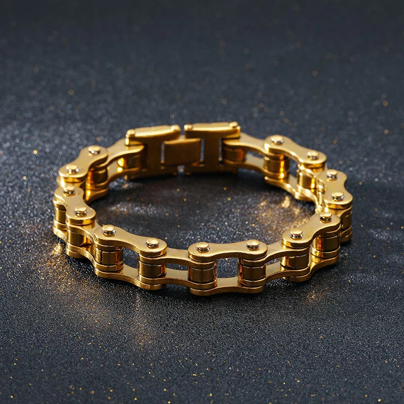 Men's Stainless Steel Motorcycle Bracelet Durable