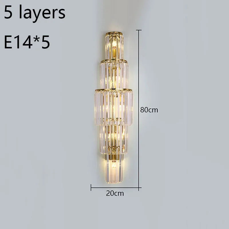 Elegant Glass Column Wall Lamp With Warm Glow