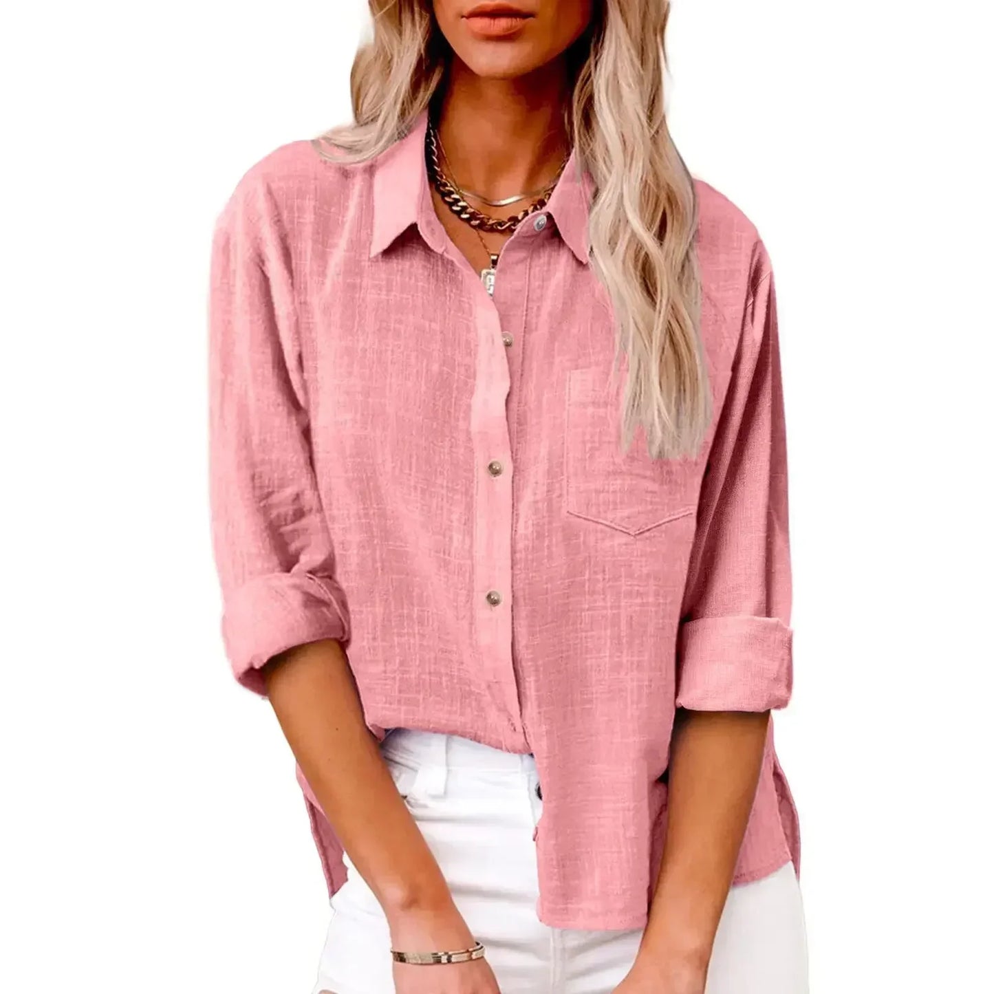 Women's Simple Relaxed Cotton Shirt